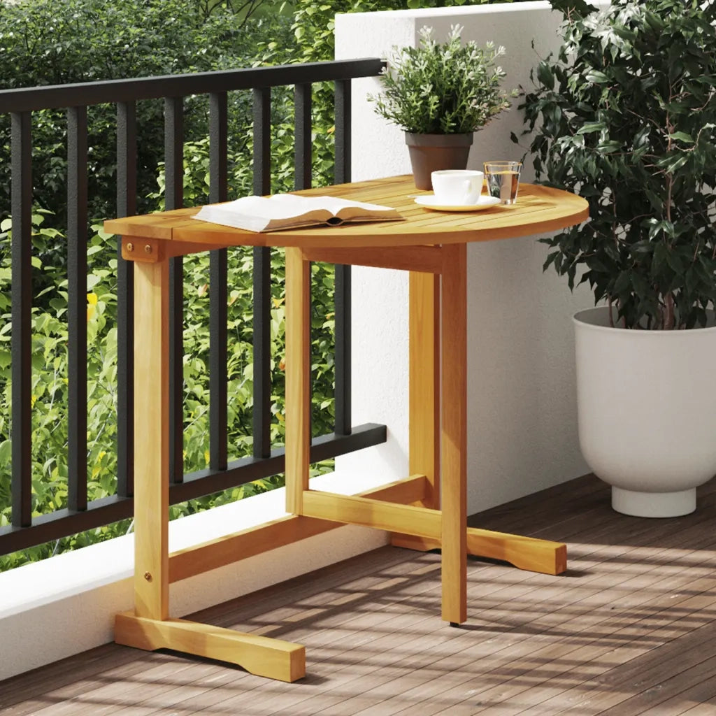 Tavolo da Balcone Pieghevole 90x60x72 cm Legno Massello Acacia 364896