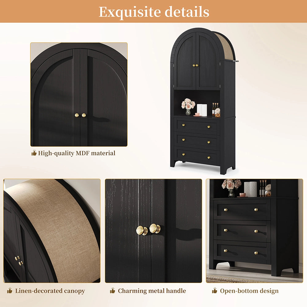 Armadio esposizione - Xylo - porte/cassetti scaffali neri