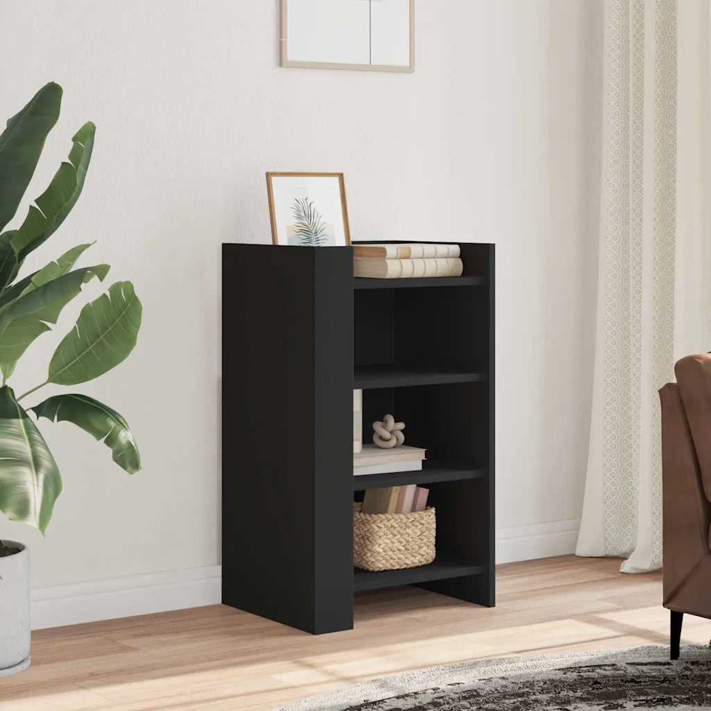 Credenza | Madia | Buffet da pranzo | Armadio da pranzo Nera 45x35x75 cm in Legno Multistrato