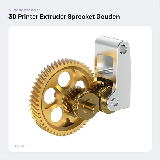 Trazione per Stampante 3D - Gears Extruder - RNC Nano-coating, Trazione Stabile, Trazione Resistente allo Shock - Compatibile con Bambu X1C/P1P/P1S - Duraturo - Materiali di Alta Qualità - Incluso 1x Sprocket - Set di Trazione per Stampante 3D