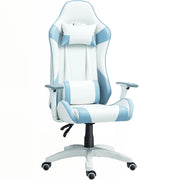 Sedia Gaming con Schienale e Braccioli Regolabili ¨C zephmum ¨C Blu 67x60x120-128 cm