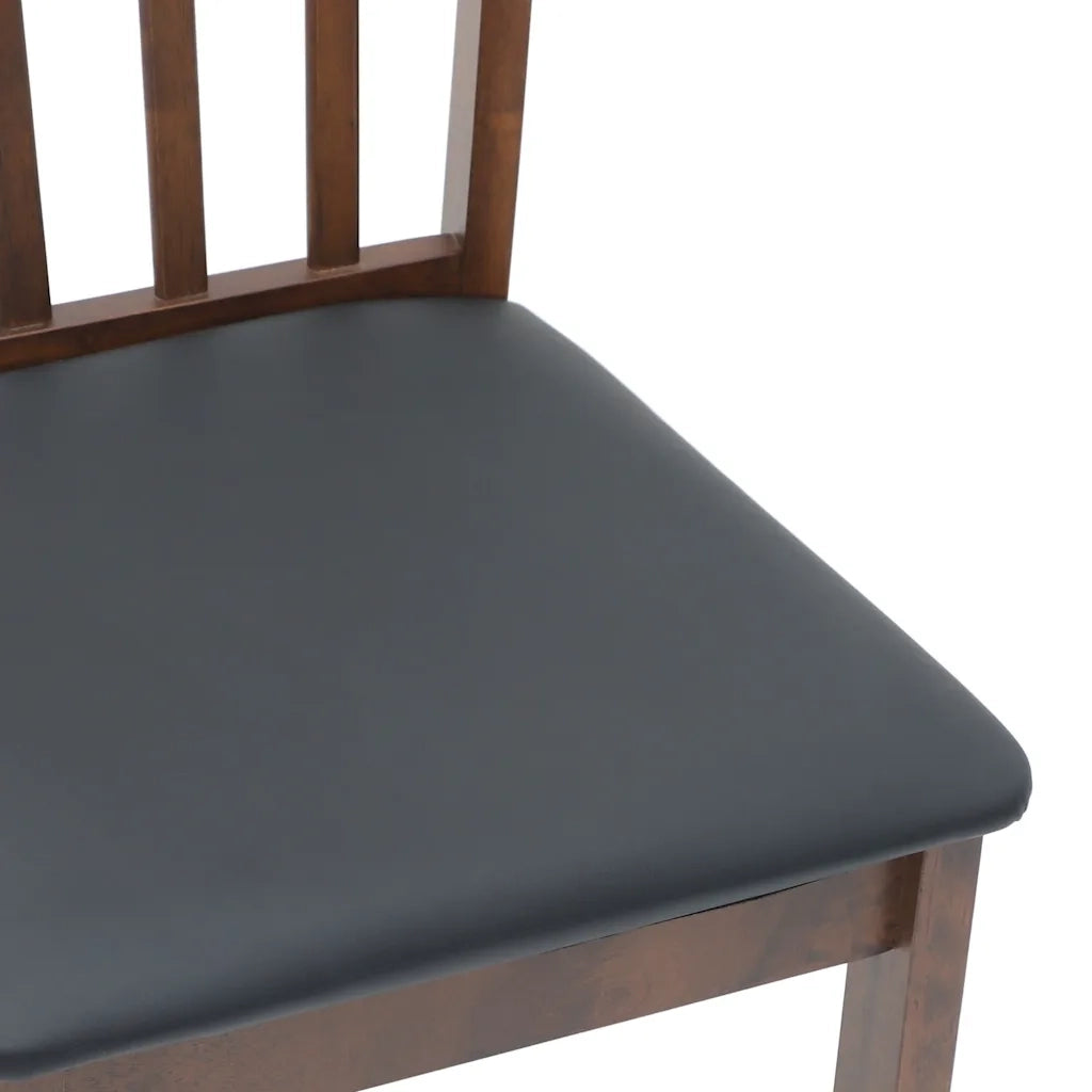 Sedie da Pranzo con Cuscini 2pz Marrone Legno Massello di Hevea 4102388
