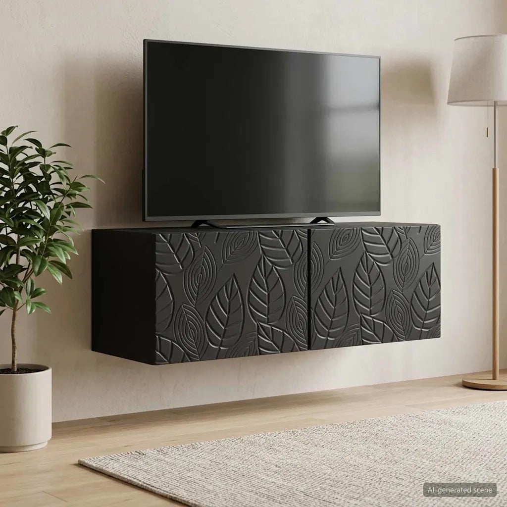 Mobile Porta TV da Muro 78,5 x 41 x 30 cm Nero 898856