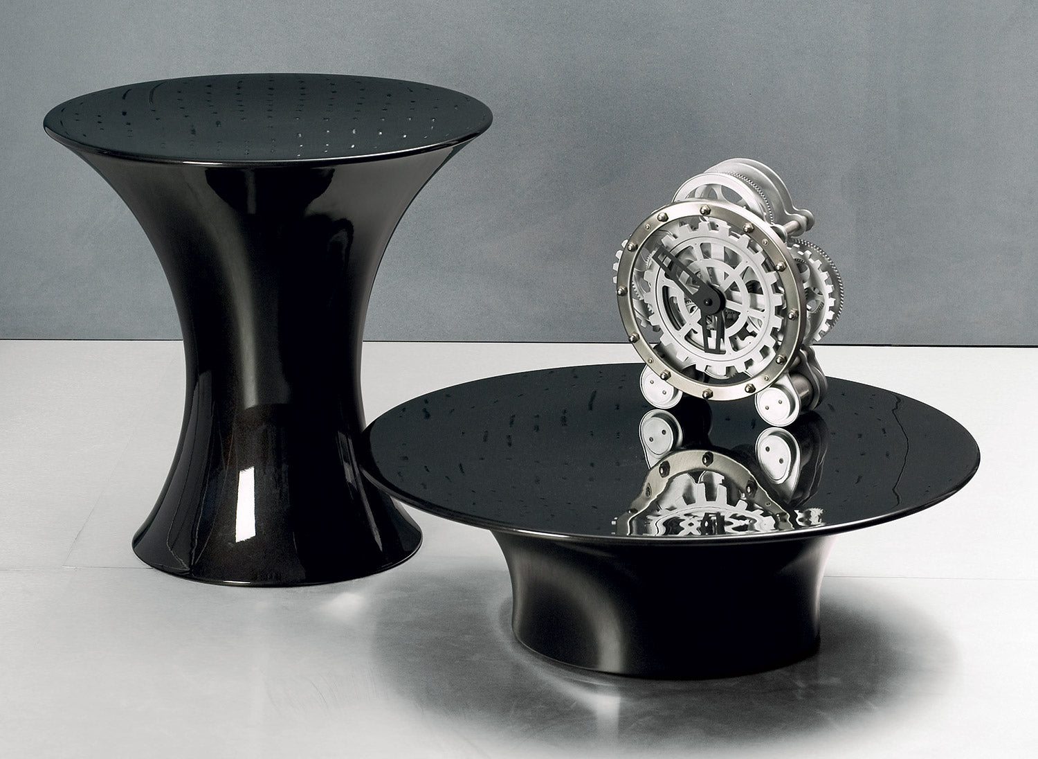 Tavolino da Giardino Componibile Ø37x47 cm in Resina Arkema Olimpo Antracite