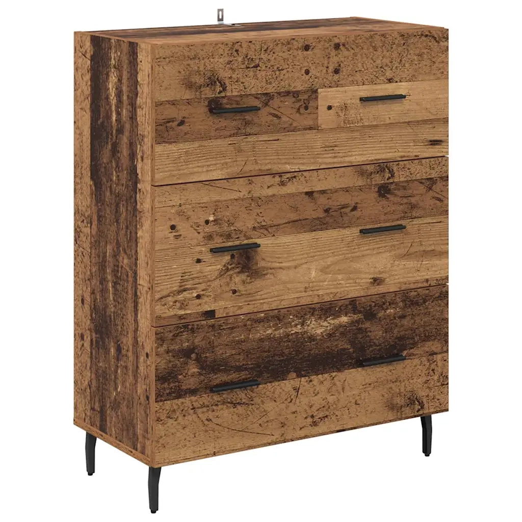 Credenza con cassetto 2 pcs Legno vecchio Legno multistrato