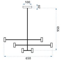 Plafoniera Moderna A 6 Bracci APP691-6CP