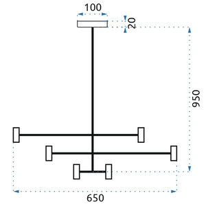 Plafoniera Moderna A 6 Bracci APP691-6CP