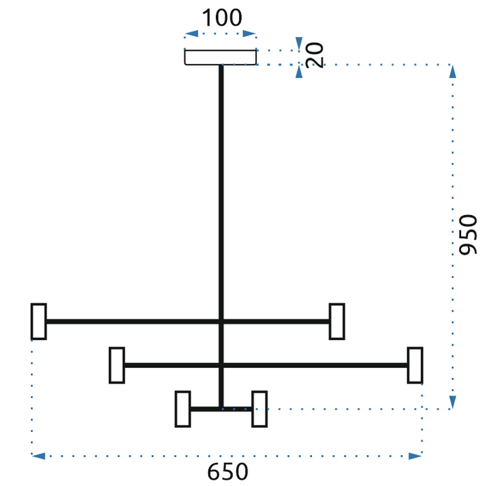 Plafoniera Moderna A 6 Bracci APP691-6CP