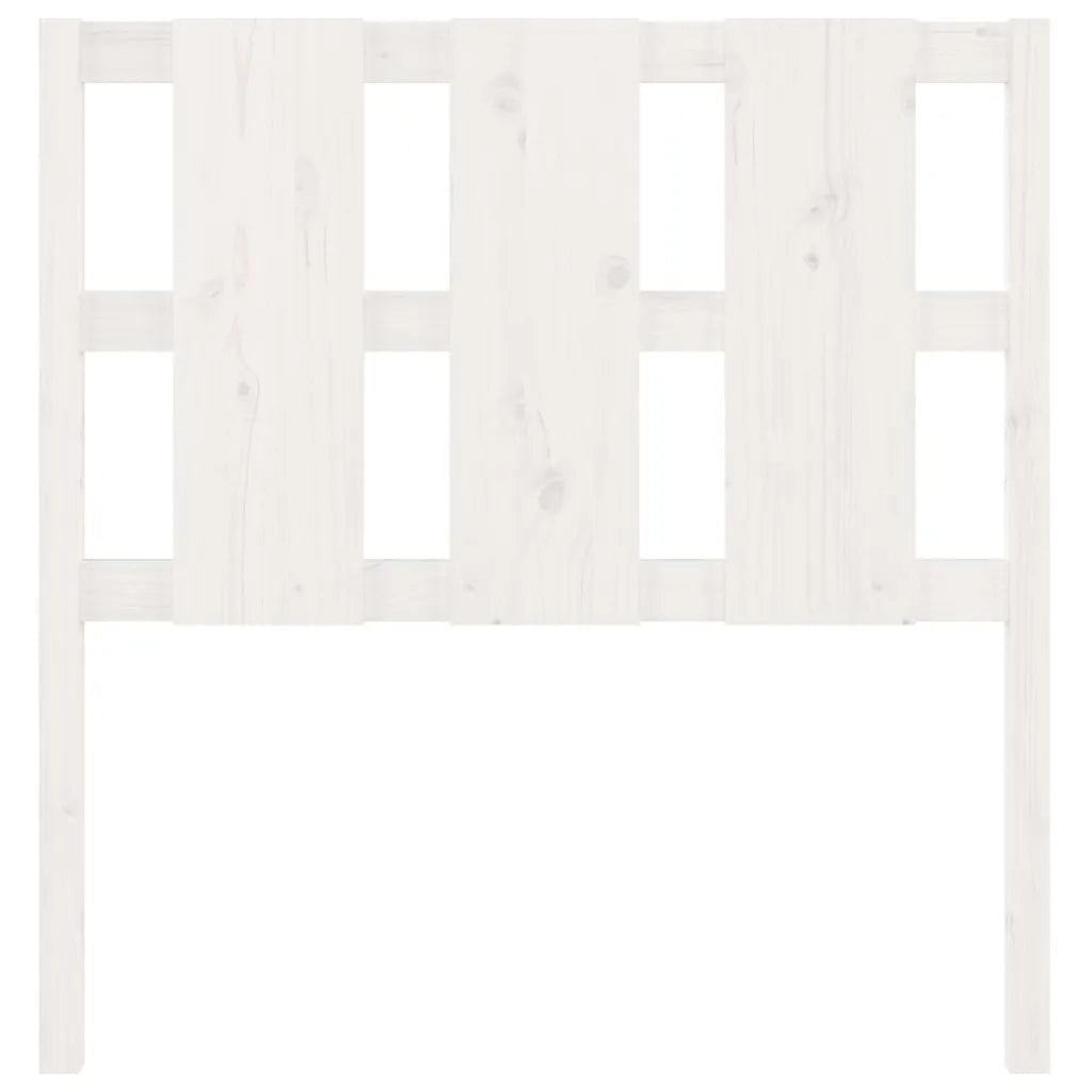 Testiera per Letto Bianca 105,5x4x100 cm Legno Massello di Pino