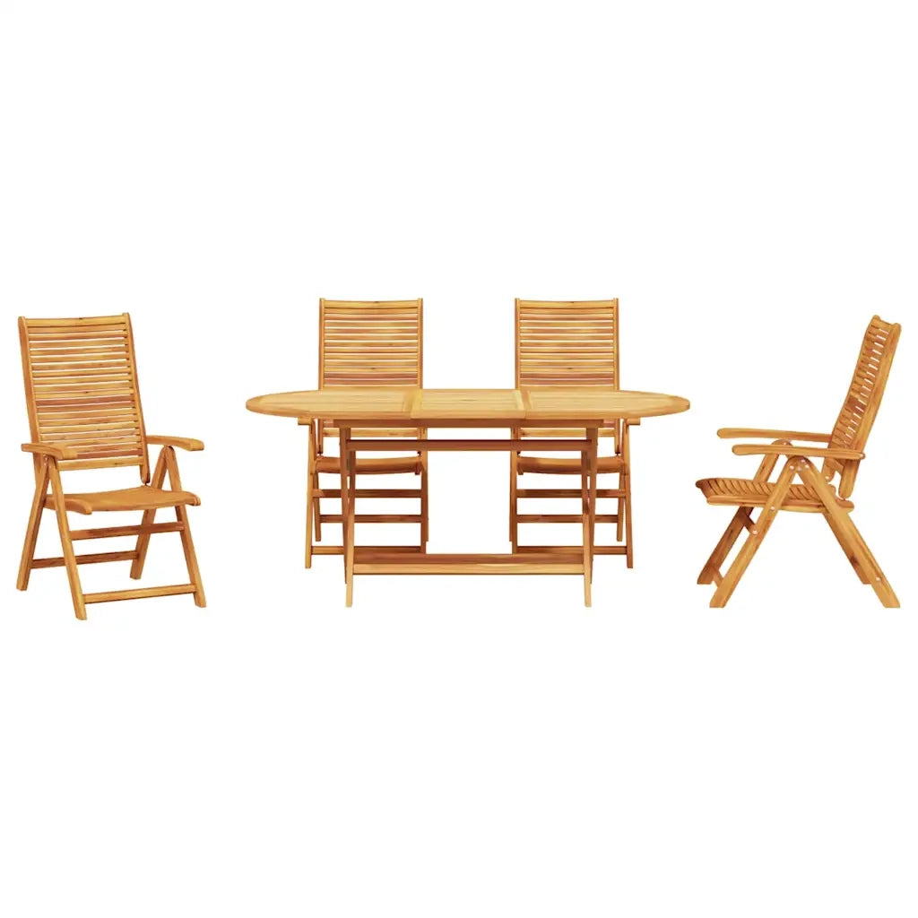 Set da Pranzo per Giardino 5 pcs Marrone 3375728