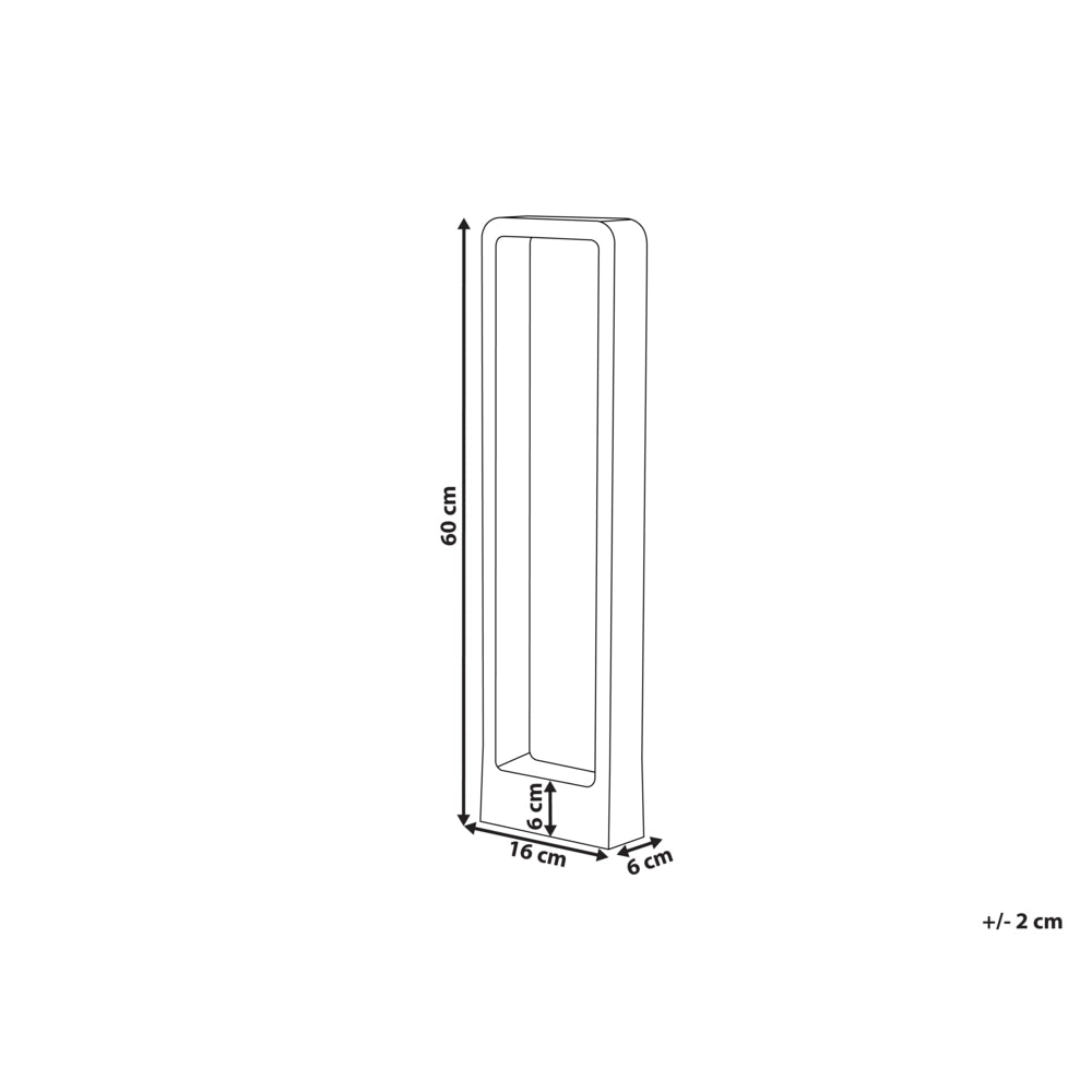 Dissuasore di luce in alluminio nero 60 cm LED Lampada per sentieri Illuminazione esterna del giardino Design moderno