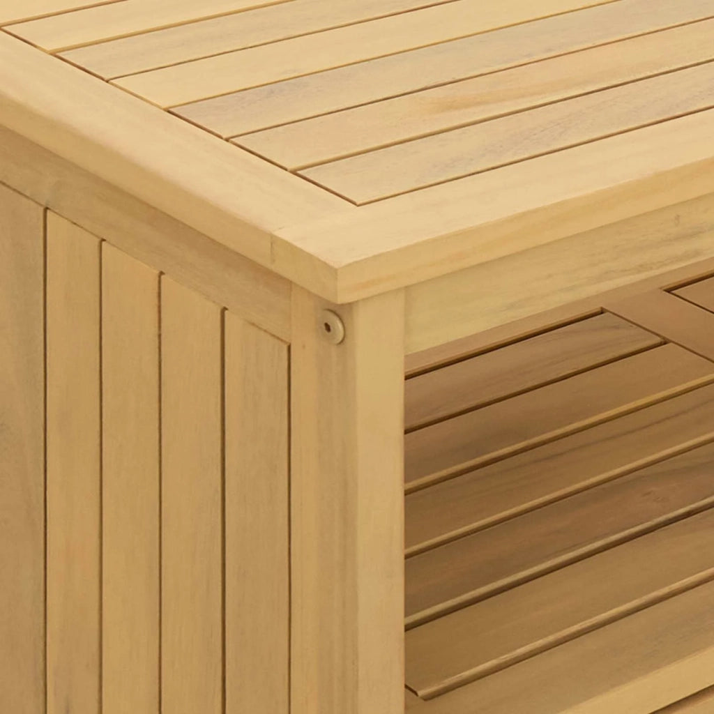 Tavolo consolle da giardino Acacia chiaro 80 x 35 x 75 cm 42026800