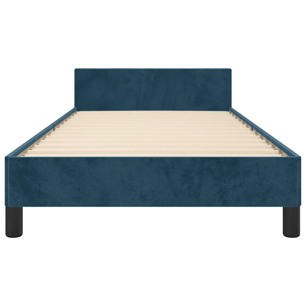 Giroletto senza Materasso Blu Scuro 90x190 cm in Velluto 3125853