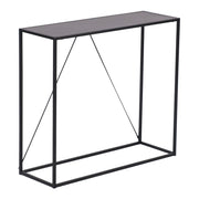 Tavolo consolle in acciaio 90 x 30 x 80 cm per ingresso soggiorno sala da pranzo nero 03_0010869