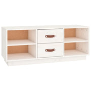 Mobile TV multimediale scaffale TV credenza mobile TV sala da pranzo soggiorno camera da letto 100 x 34 x 40 cm legno di pino massiccio bianco 02_0025466