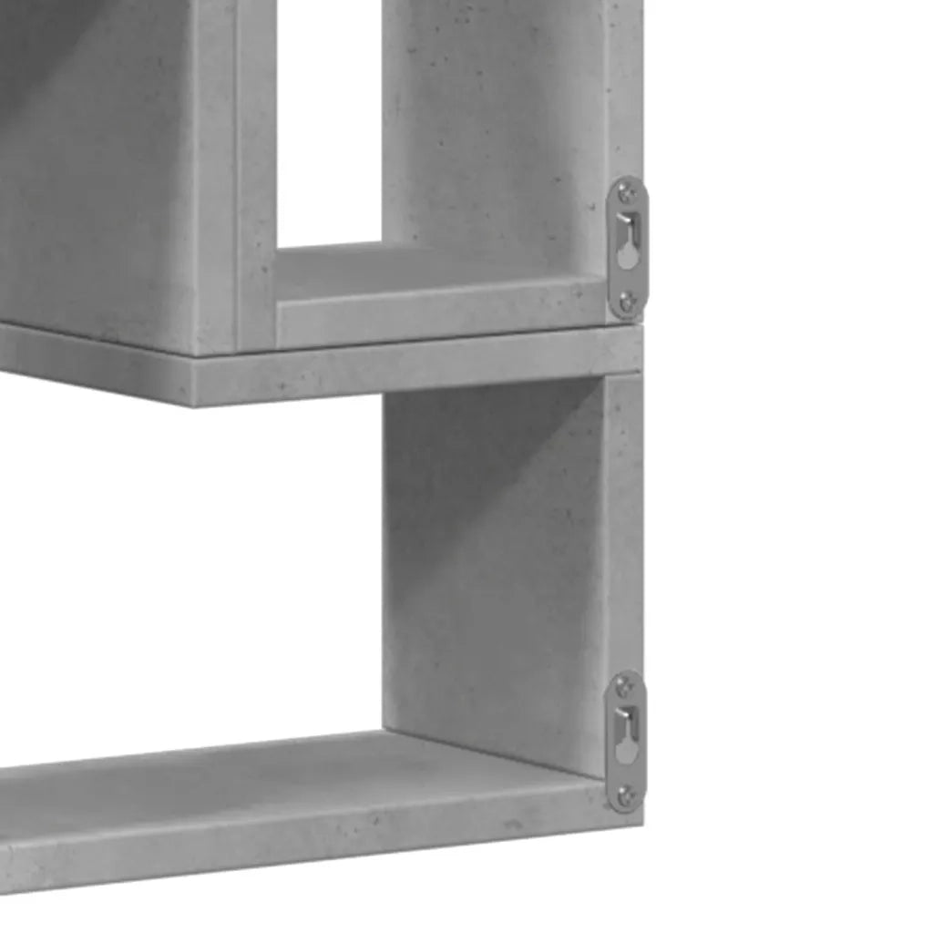 Scaffale a Parete Grigio Cemento 90x12x64 cm Legno Multistrato 840803