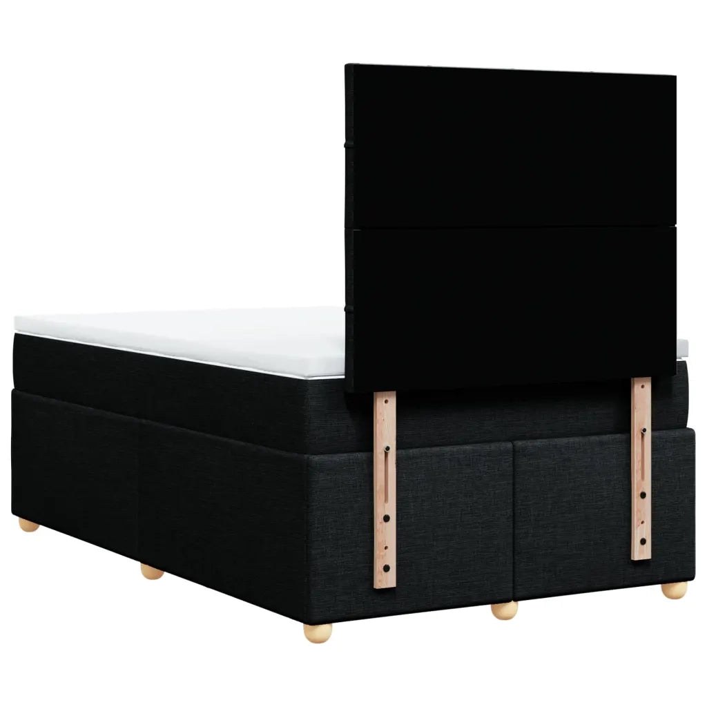 Giroletto a Molle con Materasso Nero 120x190 cm in Tessuto 3293521