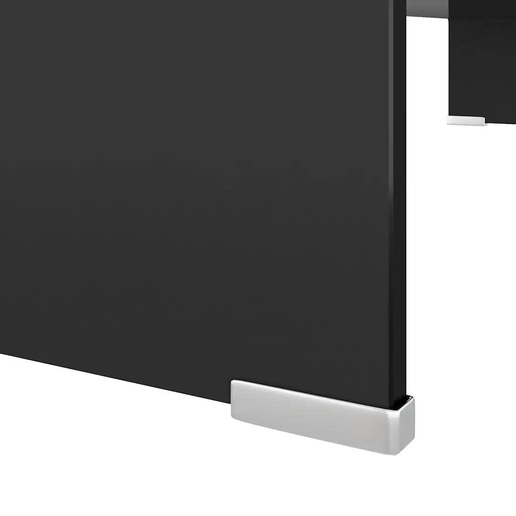Mobile/Rialzo Porta TV in Vetro-Supporto per TV Nero 90x30x13 cm
