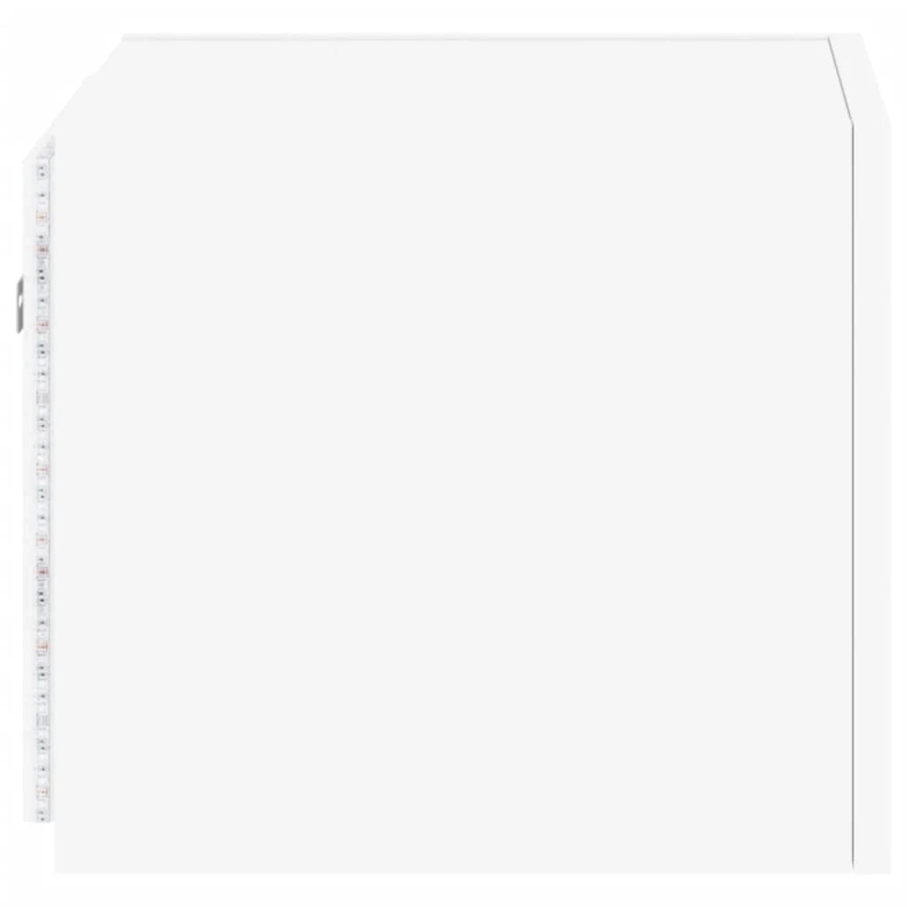 Mobile TV multimediale scaffale TV mobile TV credenza TV sala da pranzo soggiorno camera da letto montaggio a parete con luci LED 30,5 x 35 x 30 cm bianco 02_0027871