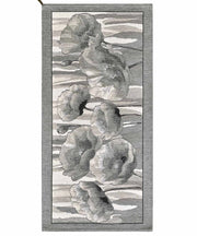 Tappeto AMSTERDAM GRIGIO moderno floreale tulipani, passatoia cucina multiuso lavabile antiscivolo cm.55x115