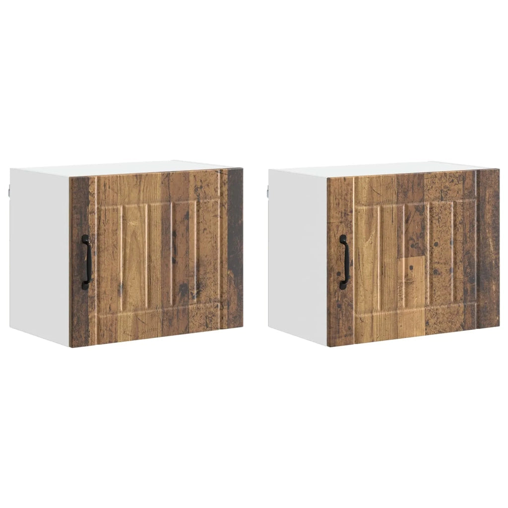 Armadietto a muro LUCCA 2 pcs Legno antico 50 x 31 x 40 cm