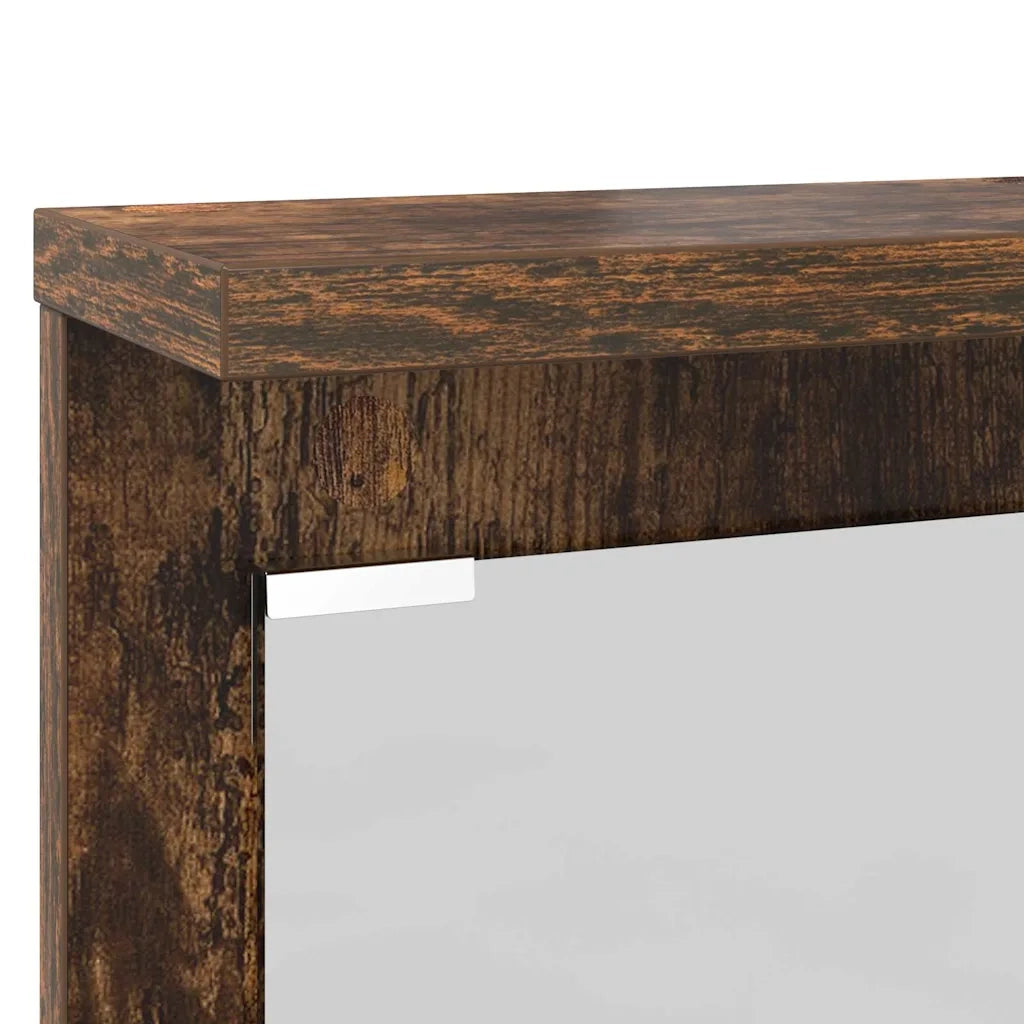 Appendiabiti a muro con lo scaffale Rovere fumo 84 x 10 x 80 cm 874495