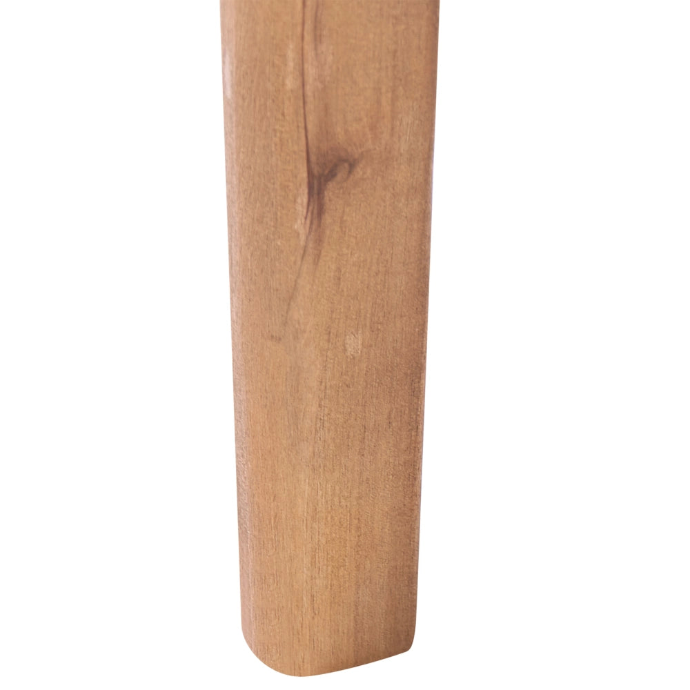 Tavolo da pranzo da giardino in legno di acacia marrone chiaro 180 x 100 cm per 6 persone, rettangolare, stile rustico, per esterni