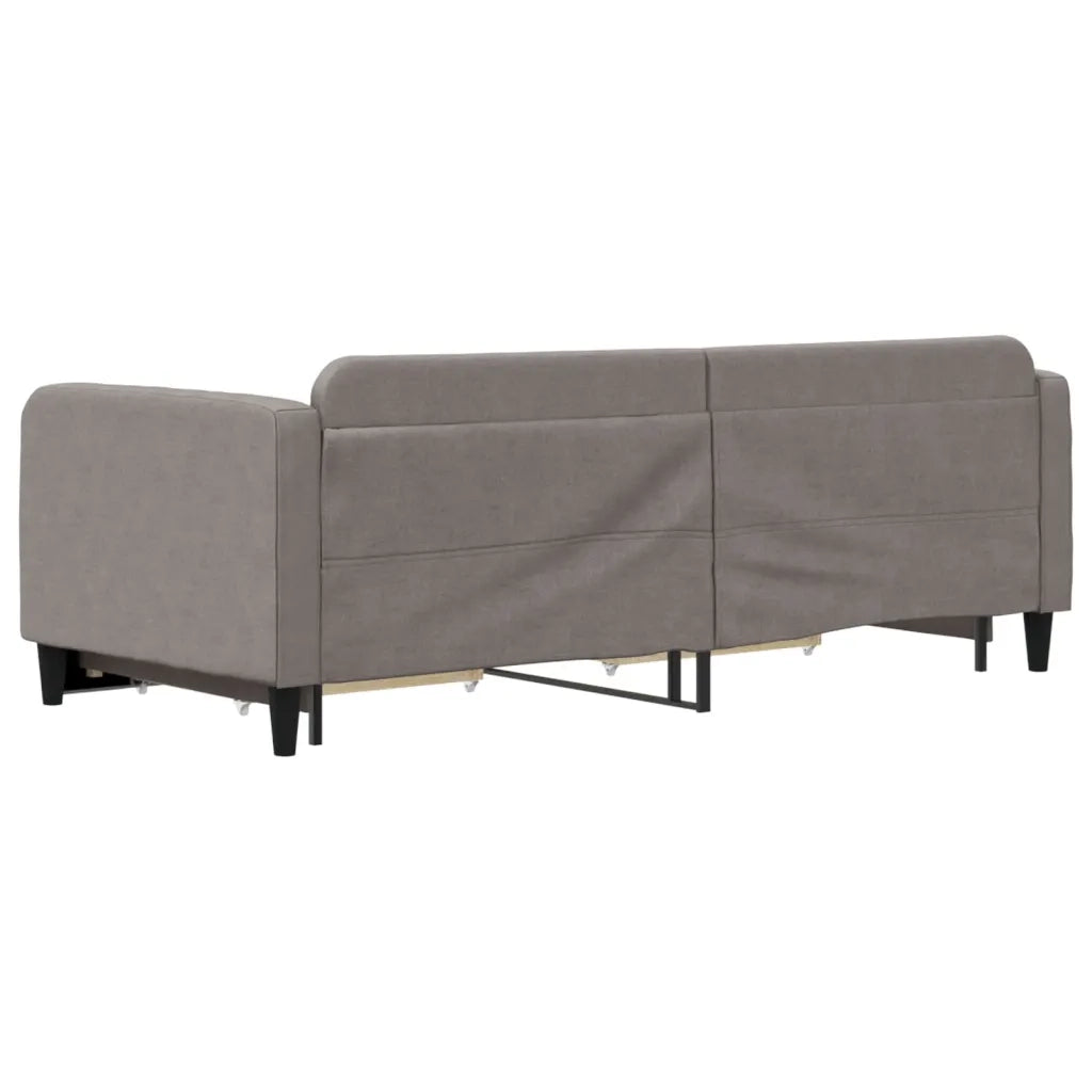Divano Letto Estraibile con Cassetti-Sofa Letto-Daybed Tortora 90x200 cm Tessuto 566585