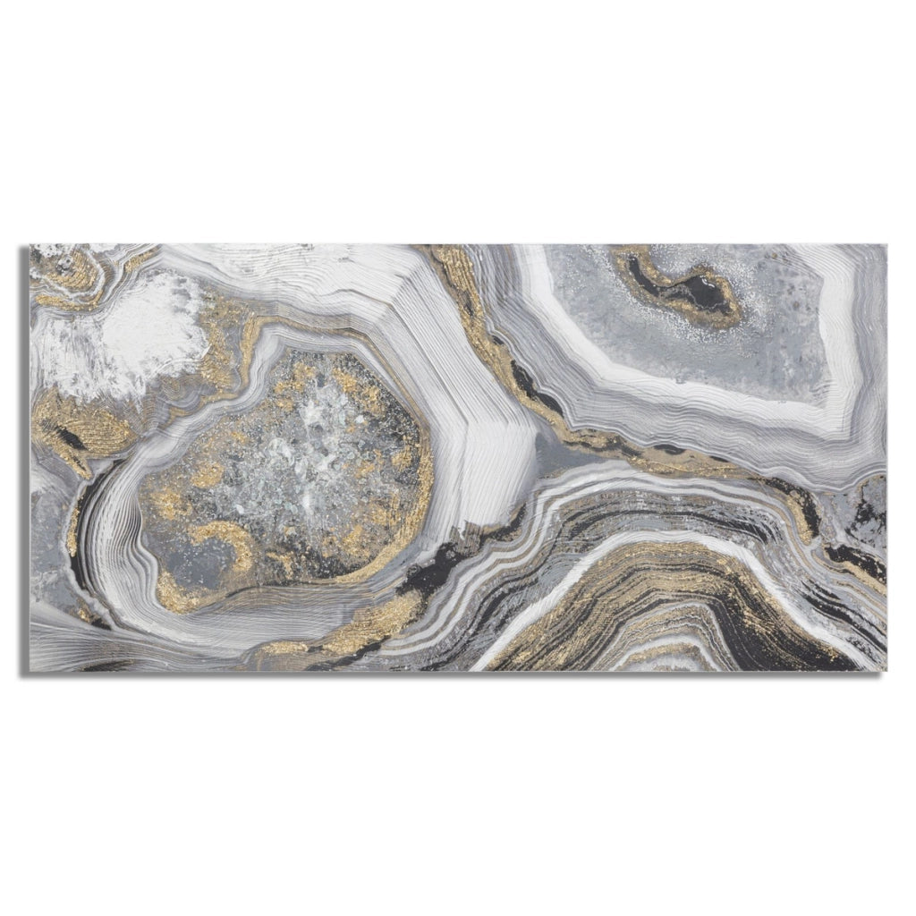 Stampa su Tela Marmo 5, Multicolore, Legno, 120x3,8x60 cm