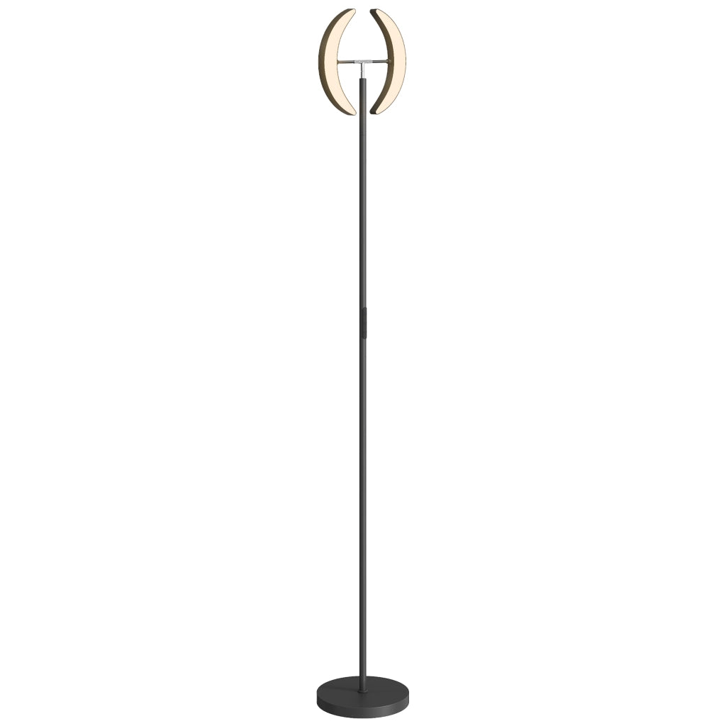 Lampada da Terra Dimmerabile LED ¨C Xylo ¨C Nero, Doppia Testa Girevole 350¡ã, Telecomando 2700K-6000K