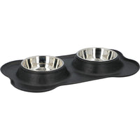 Ciotole per Animali Domestici con Tappetino Antisporco Antirovescio in Plastica