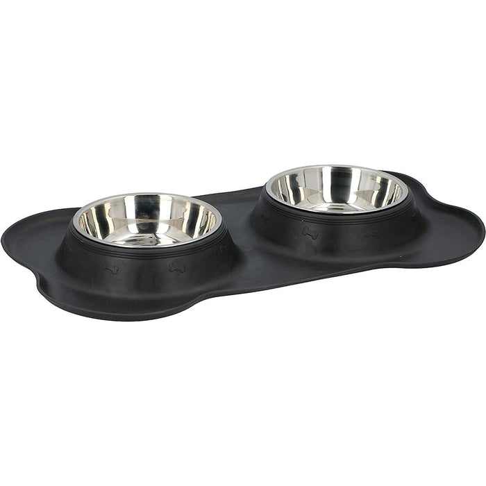 Ciotole per Animali Domestici con Tappetino Antisporco Antirovescio in Plastica