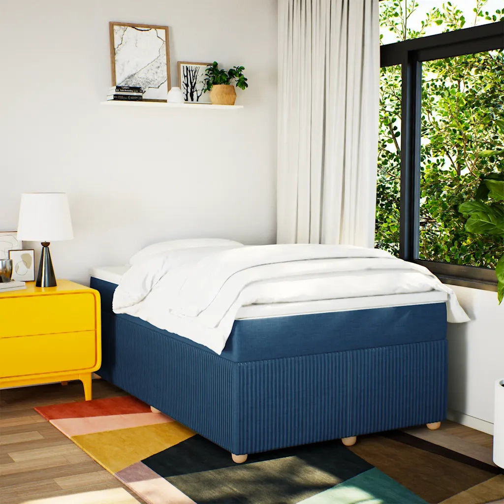 Giroletto a Molle con Materasso Blu 120x190 cm in Tessuto 3285559