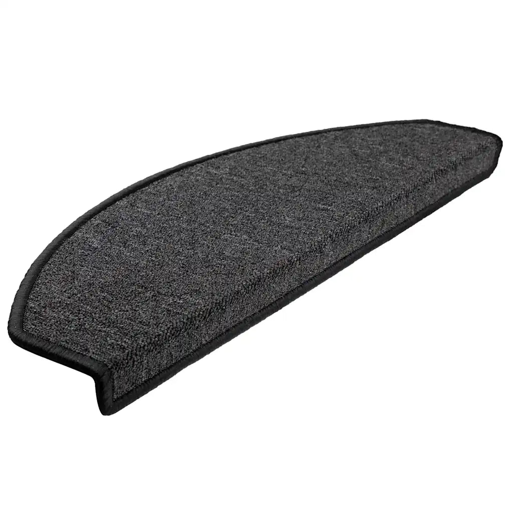 Tappetini per scale 20 pz 65x24x4 cm Antracite Semicircolari Grandi