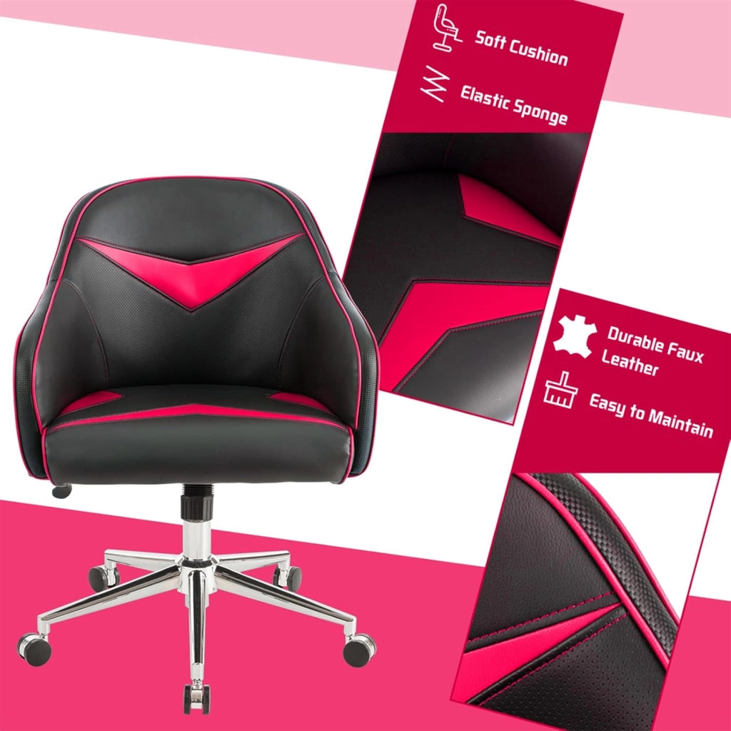 Sedia da Gaming con 5 Route Universali, Sedia Ufficio Ergonomica, Sedia da Ufficio Girevole per Ufficio, Casa, 3 Colori