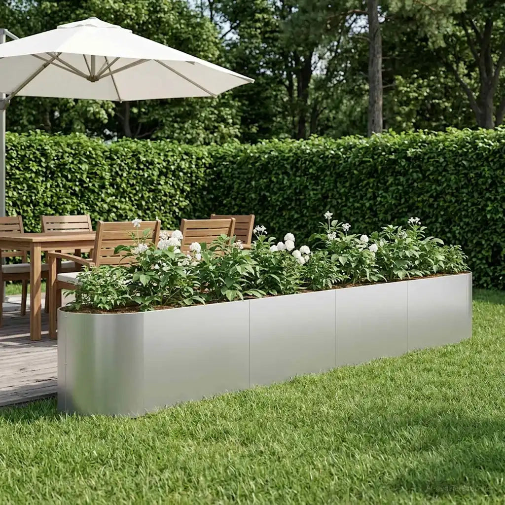Letto rialzato da giardino Acciaio zincato 380 x 40 x 40 cm 8011738