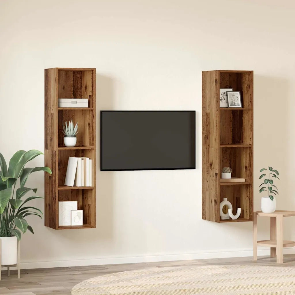 Set mobile TV 2 pcs Marrone 37 x 37 x 142,5 cm 3393537