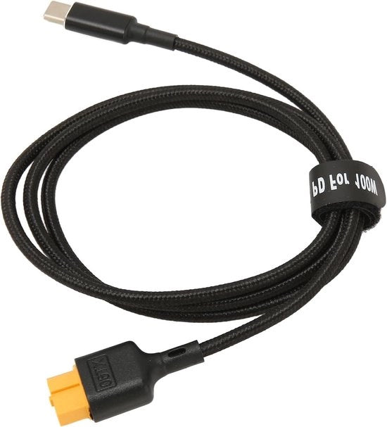 Cablo di ricarica da Type C a XT60 per ricarica PD veloce 100W - Cavo di ricarica USB C a XT60 femmina - 1 metro di lunghezza - Compatibilità universale - Fili di alta qualità - Kit di strumenti compatibile con M7 M6 M6D M8S - Ricarica in un colpo solo