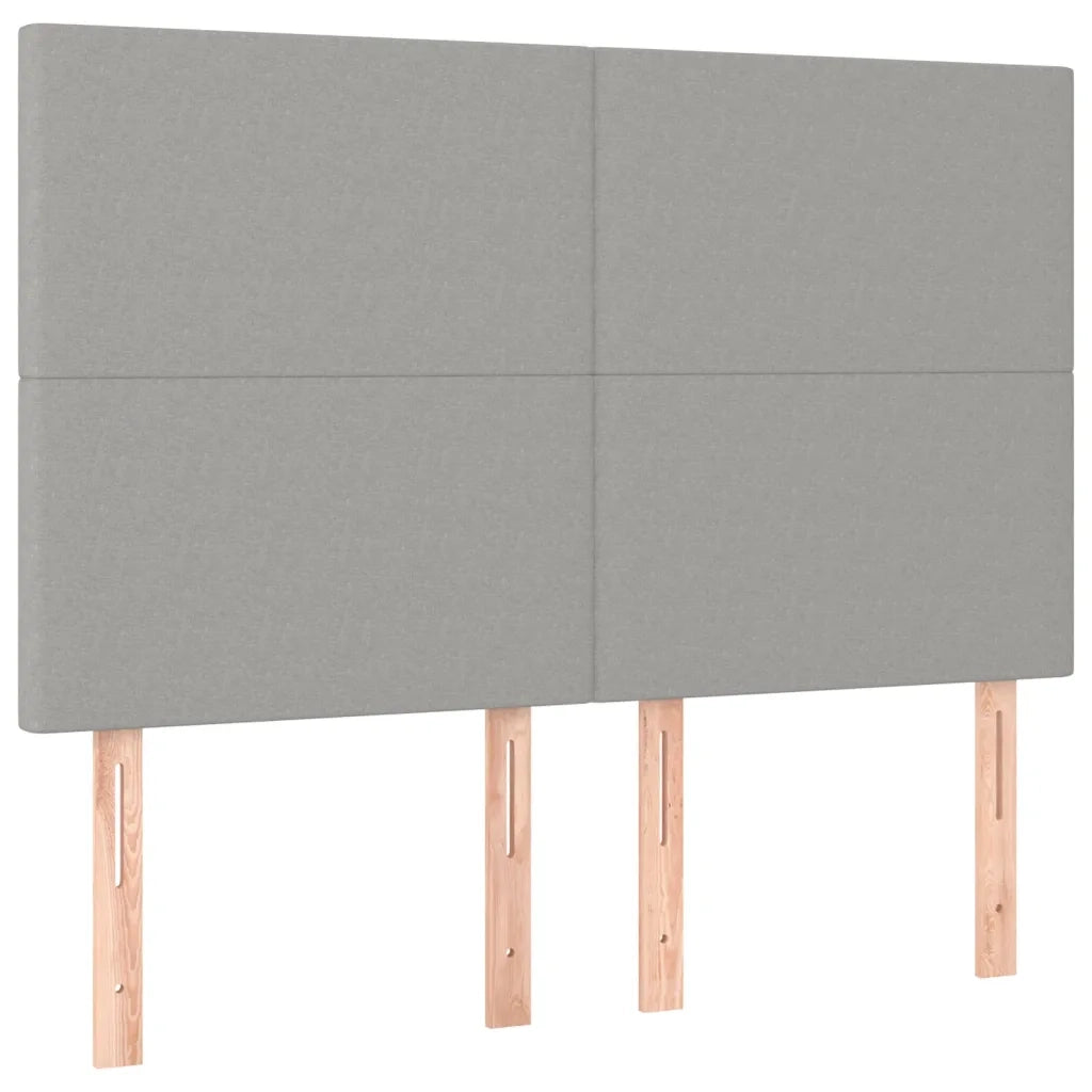 Giroletto a Molle con Materasso Grigio Chiaro 140x190cm Tessuto 3128357