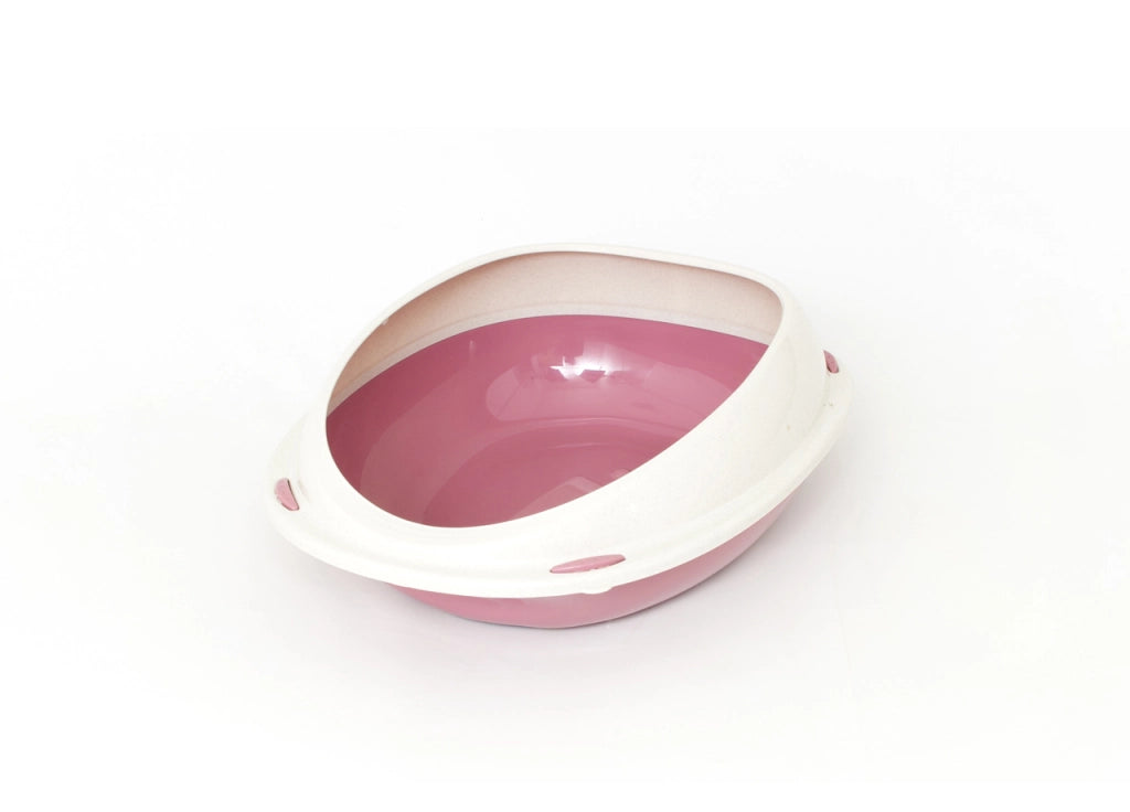 Lettiera Toilette Per Gatti Ovale 45x36x15,5cm Modello 700088 Colore Rosa