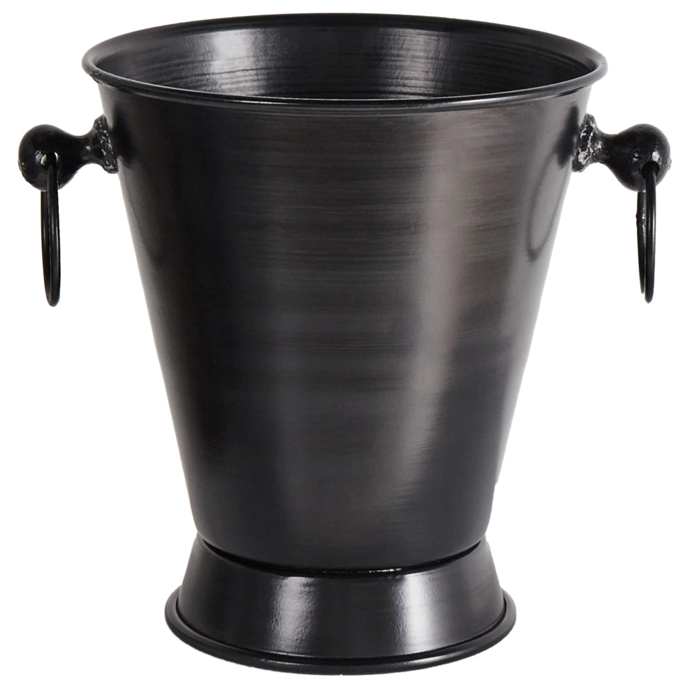Secchiello per il ghiaccio in metallo argentato con manici Modern Champagne Cooler Accessorio per la casa glamour