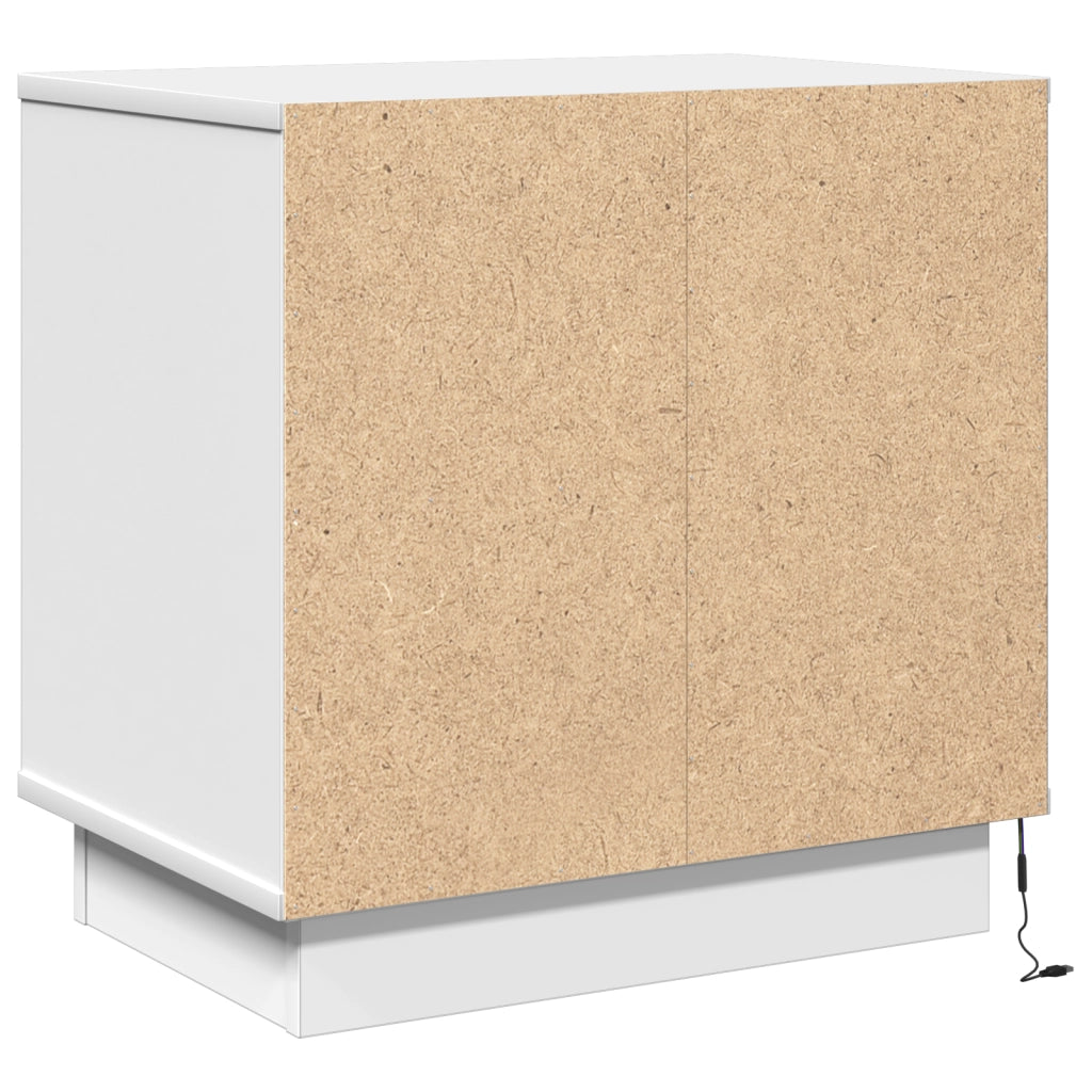 Comodino con LED Bianco 50x34,5x50 cm