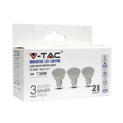 Spotlight LED - 5W GU10 SMD White Plastic 6400K (Box 3 Pezzi)