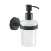 Dosasapone con erogatore in acciaio da muro in acciaio inox e Cromall 2381 Gedy serie EROS Nero Matt