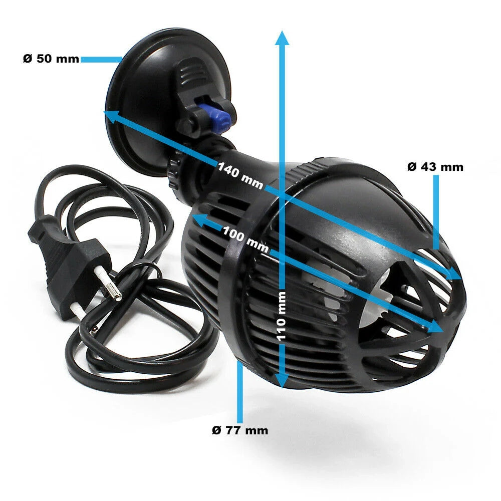 Pompa di circolazione Wavemaker con ventosa 3000 litri all'ora 6 watt pompa per acquario 16_0002374