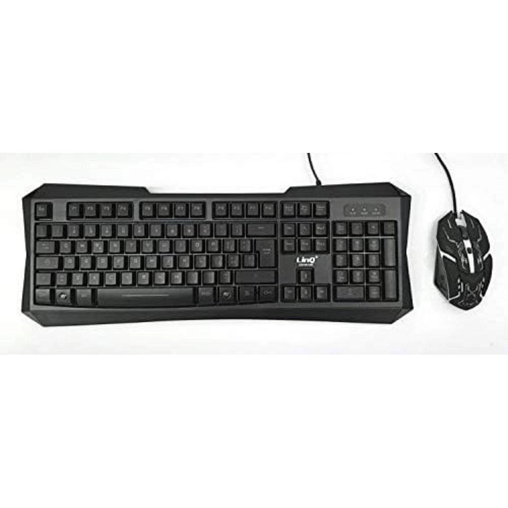 Trade Shop - Tastiera Mouse Retroilluminata Gaming Con Cavo Usb Led Rgb Ergonomica Led-mk1568 -