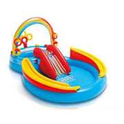 Piscina gonfiabile Playground Arcobaleno, 297X193X135 cm, Intex,Eta 2+