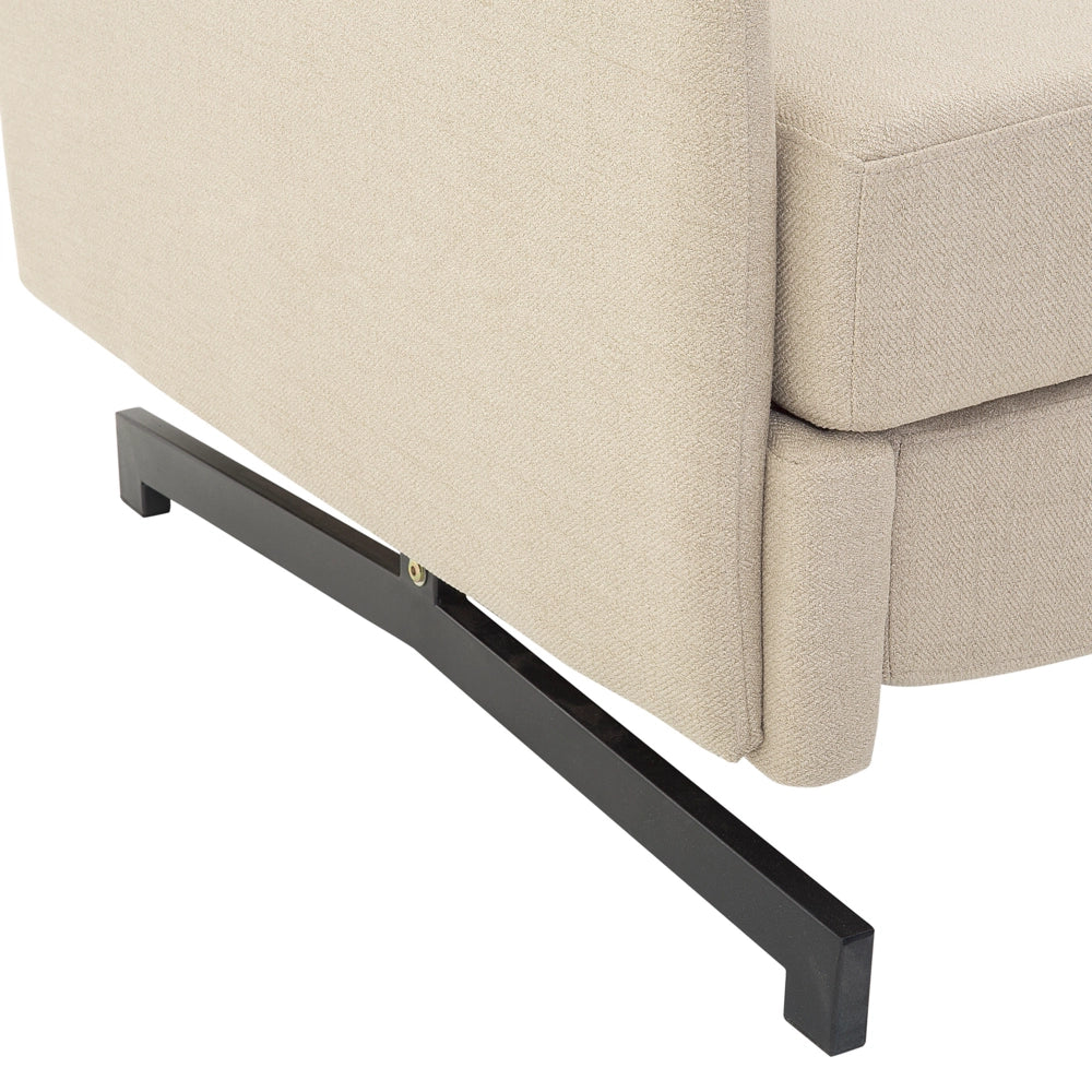 Divano Letto Tessuto Beige 2 Posti Soggiorno in stile Moderno contemporaneo soggiorno