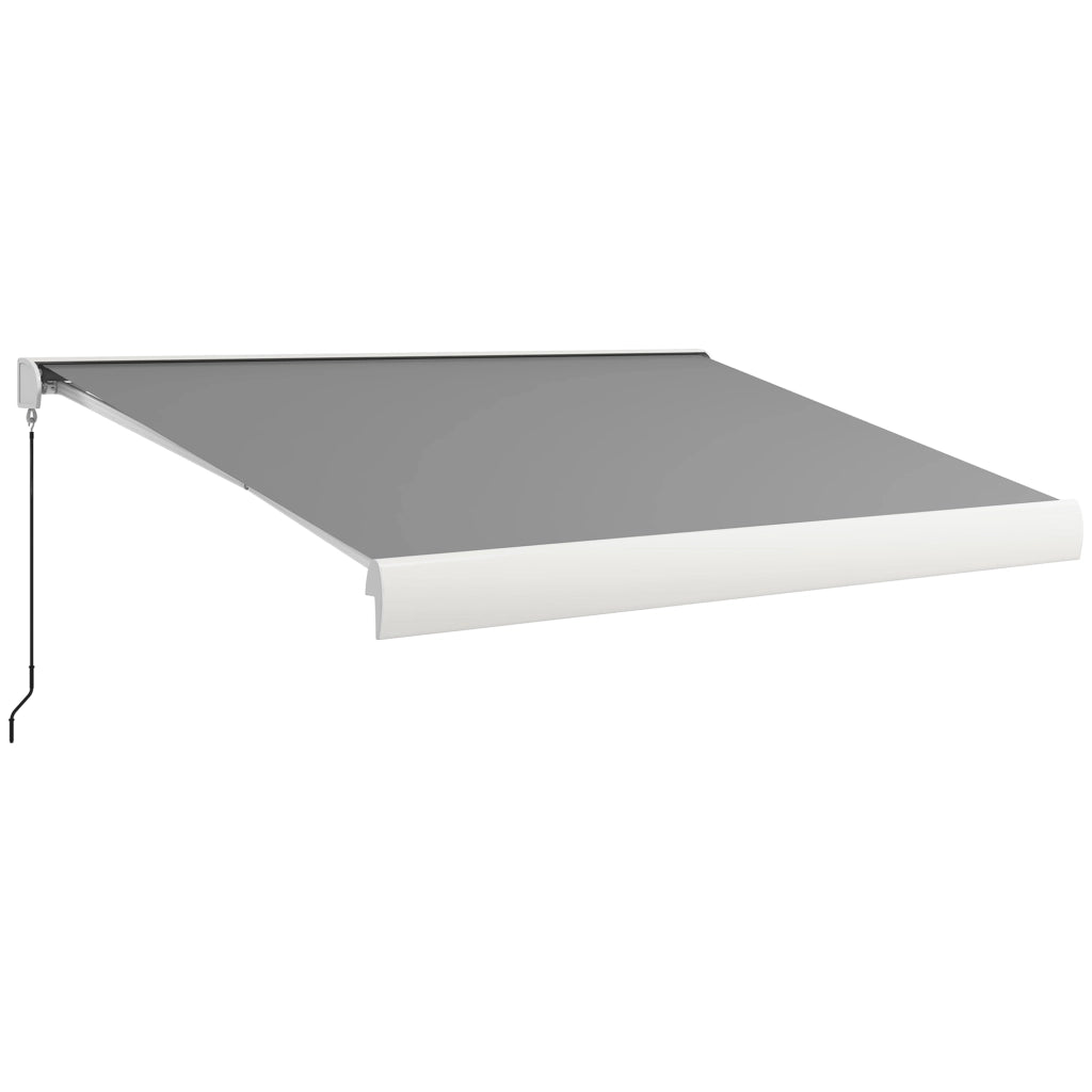 Tenda da sole a cassonetto elettrica ¨C zephmum ¨C 4x3 m grigio chiaro alluminio telecomando