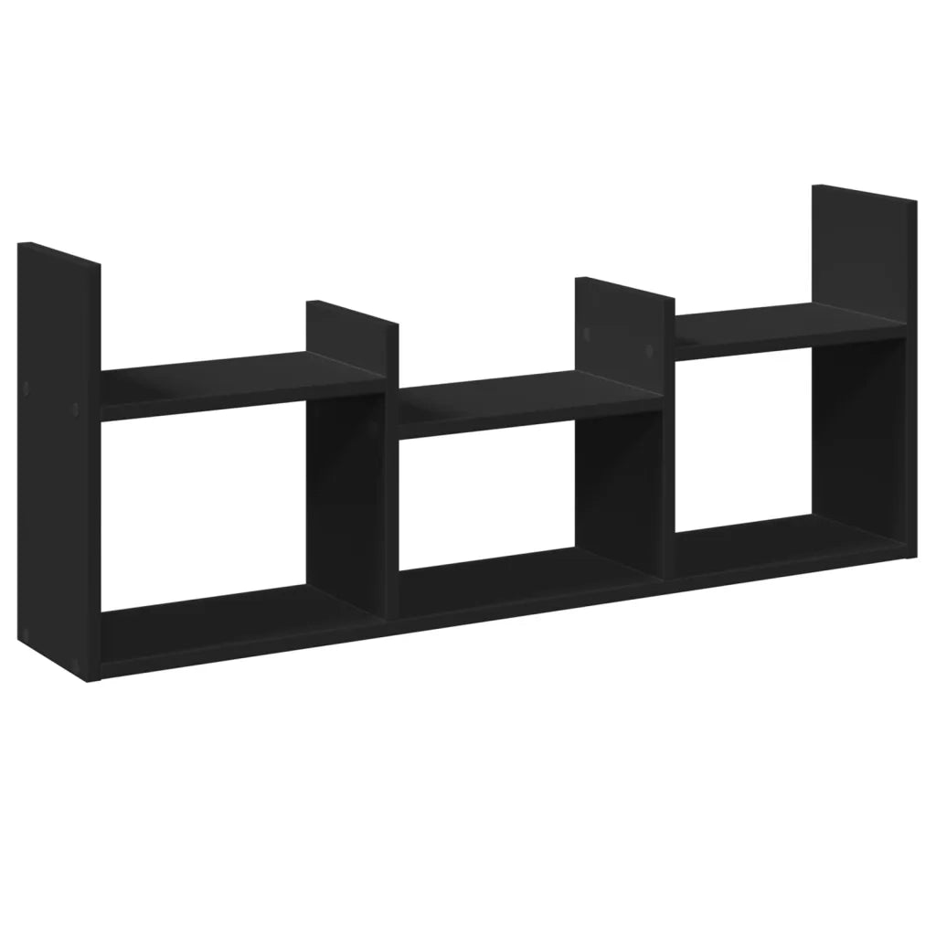 vidaXL Mobile a Parete 100x18x40 cm Nero in Legno Multistrato